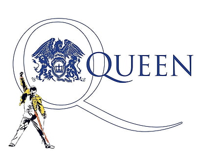 Queen British Rock Band, логотип Queen, музыка, рок-группа, британская, HD обои HD wallpaper