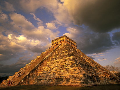 Древни руини на маите Чичен Ица Мексико HD, свят, пътуване, пътуване и свят, руини, древни, Мексико, майя, Ица, Чичен, HD тапет HD wallpaper