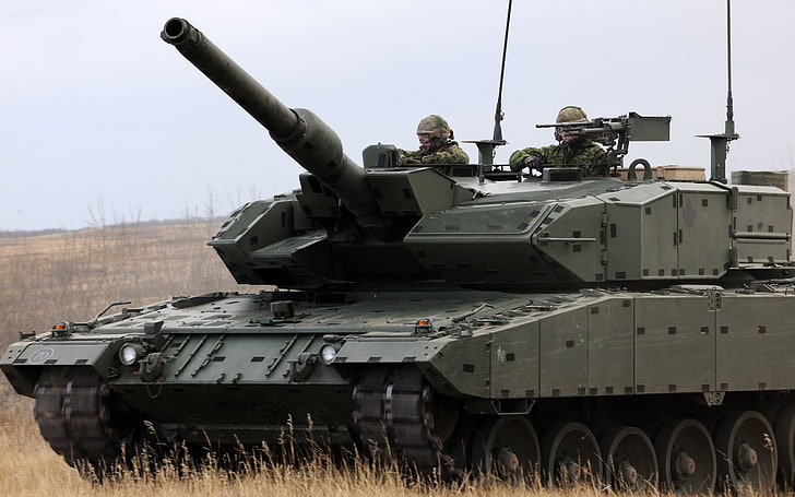 รถถังสีเทาเยอรมันรถถัง Leopard 2A6 อุปกรณ์ทางทหาร, วอลล์เปเปอร์ HD