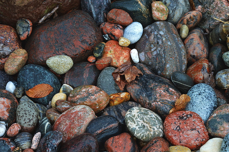 kerikil aneka warna, batu, berwarna-warni, mineral, Wallpaper HD