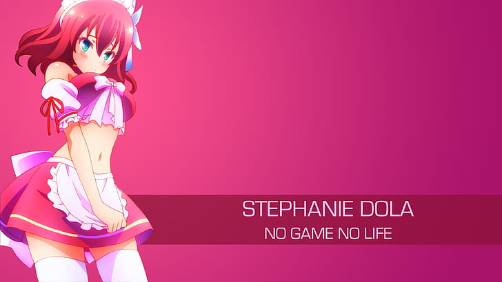 No Game No Life, anime girls, Stephanie Dora, thigh-highs, HD wallpaper