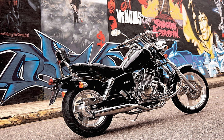 Motorcykel HD, svart standardmotorcykel, fordon, motorcykel, HD tapet