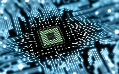 circuito nero, CPU, computer, circuiti, tecnologia, Sfondo HD HD wallpaper