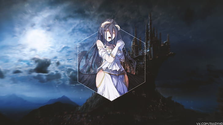 Anime, Anime Girls, Bild-in-Bild, Albedo (OverLord), Overlord (Anime), HD-Hintergrundbild