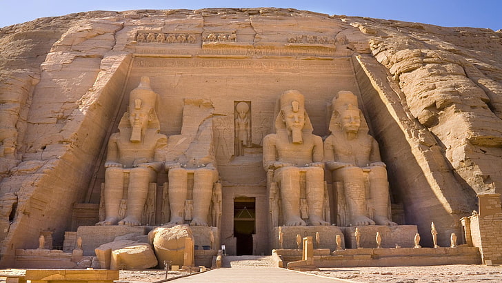 아부 심벨, 사원, 이집트, HD 배경 화면
