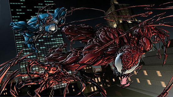コミック、Venom vs Carnage、Carnage（Marvel Comics）、Venom、 HDデスクトップの壁紙 HD wallpaper