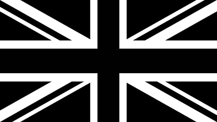 черный, флаг, Великобритания, Англия, Великобритания, HD обои