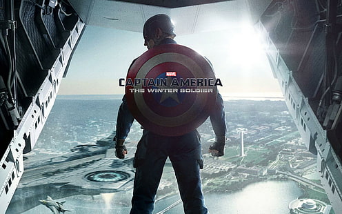 Captain America The Winter Soldier, Captain America The Winter Soldier plakat, zima, ameryka, żołnierz, kapitan, Tapety HD HD wallpaper