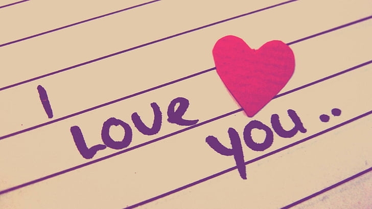 aku mencintaimu, hati, romantis, Wallpaper HD
