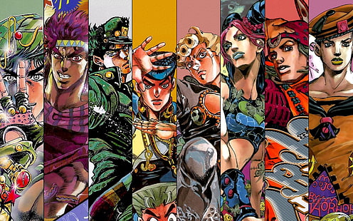 Illustration der Manga-Charaktere, JoJos bizarres Abenteuer, Jojo, Joestar, Johnny Joestar, Jonathan Joestar, HD-Hintergrundbild HD wallpaper
