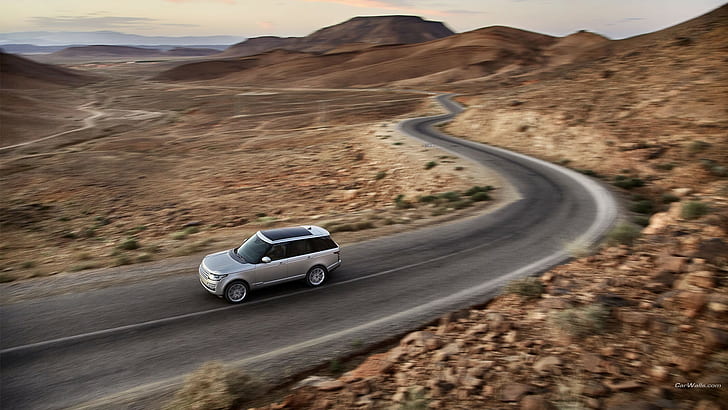 Range Rover, carro, estrada, motion blur, HD papel de parede