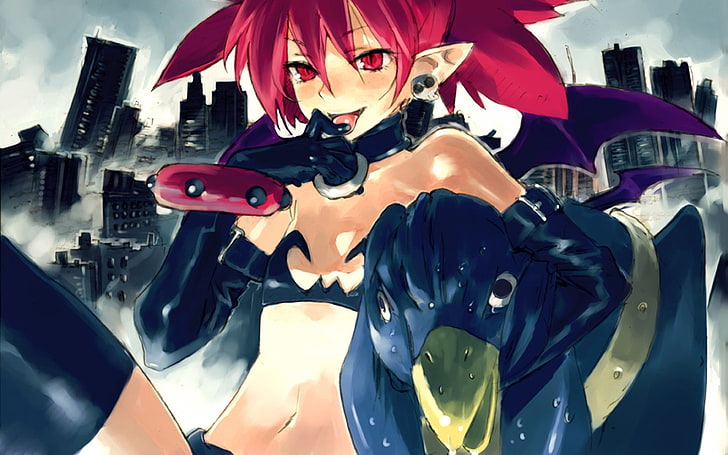 disgaea wings vector etna tail red eyes anime girls 2987x3900  Anime Hot Anime HD Art , wings, Disgaea, HD wallpaper