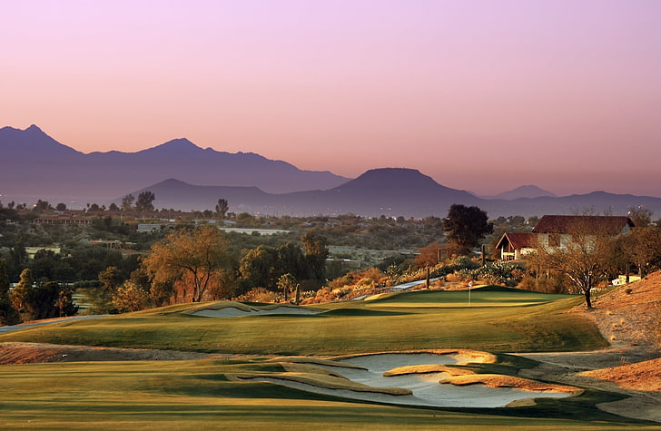 Golf Course Landscape, green field, Sports, Golf, Landscape, Course, HD wallpaper