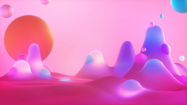 lila Wasser Wallpaper, Opera Browser, Neon, HD-Hintergrundbild