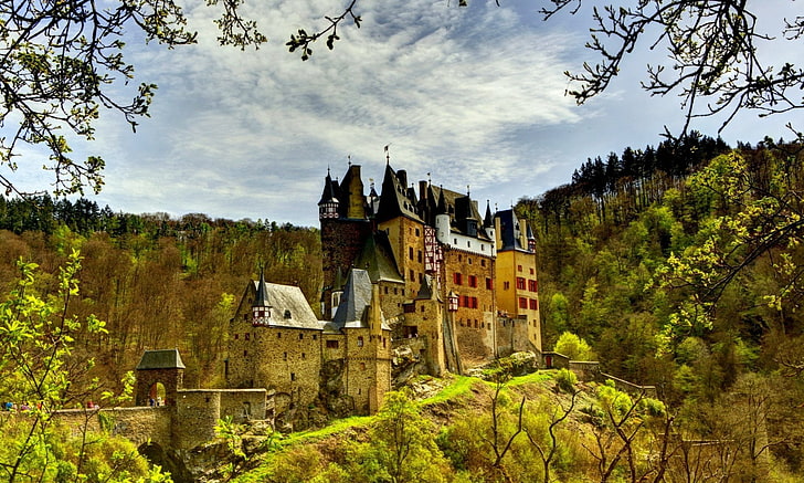 Castillos, castillo de eltz, castillo, alemania, wierschem, Fondo de pantalla HD
