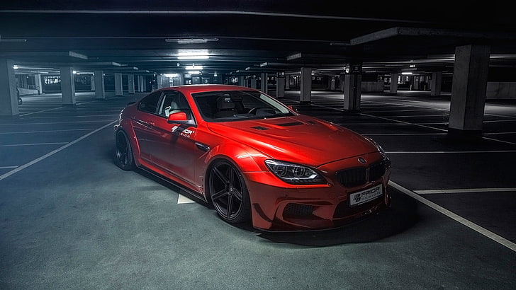coche deportivo rojo, BMW, BMW M6, BMW F13 M6, tuning, diseño previo, Fondo de pantalla HD