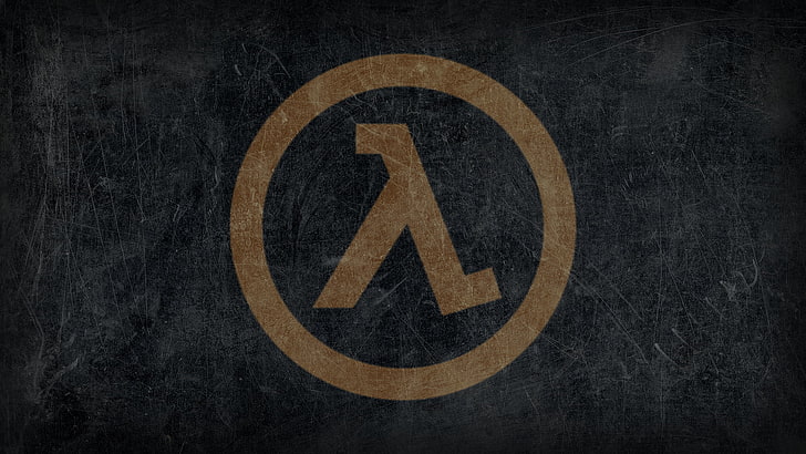 Half-Life, tekstura, zadrapania, ciemność, logo, ściana, Tapety HD