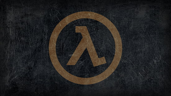 Half-Life, struktur, repor, mörk, logotyp, vägg, HD tapet HD wallpaper