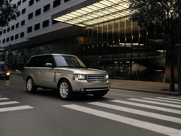 2010 Land Rover Range Rover, silver SUV, 2010, Land, Rover, Range, Cars, Land Rover, HD tapet