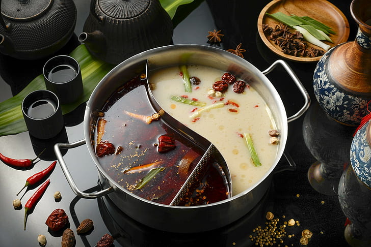 Hot Pot, soup, food, HD wallpaper