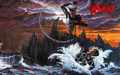 Holy Diver, heavy metal, okładki albumów, okładki, Ronnie James Dio, muzyka metalowa, Tapety HD HD wallpaper