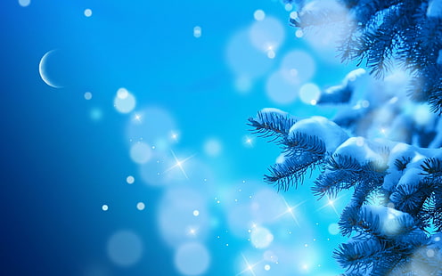 Magischer Winter, neues Jahr, Dekorationen, reizende, frohe Weihnachten, guten Rutsch ins Neue Jahr, Feiertage, Schneeflocken, frohe Feiertage, HD-Hintergrundbild HD wallpaper