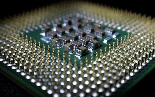 close-up photography of computer processor, CPU, processor, hardware, socket, HD wallpaper HD wallpaper