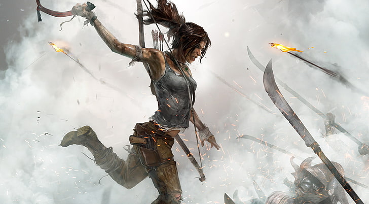 papel tapiz digital de personaje femenino, Tomb Raider, Lara Croft, Fondo de pantalla HD