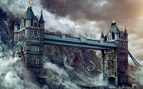 The 5th Wave Poster, bridge and water wave 바탕 화면, 영화, 할리우드 영화, 할리우드, 2015, HD 배경 화면 HD wallpaper