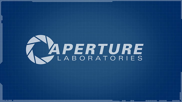 Aperture Portal Blue HD, logo Caperture laboratories, gry wideo, niebieski, portal, przysłona, Tapety HD