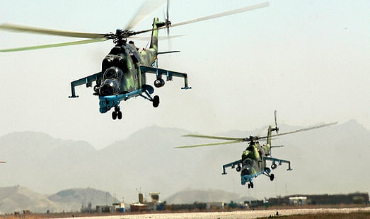 mi 24 tył, helikoptery, wojsko, Tapety HD HD wallpaper