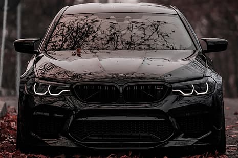 BMW, Hitam, Musim Gugur, Penglihatan, F90, Wallpaper HD HD wallpaper