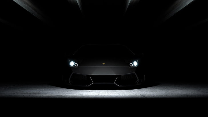 zdjęcie w skali szarości Lamborghini Aventador coupe, szare Lamborghini Aventador w ciemnym pokoju, Lamborghini, monochromatyczny, samochód, supersamochody, Lamborghini Murcielago, ciemny, pojazd, czarne samochody, Tapety HD