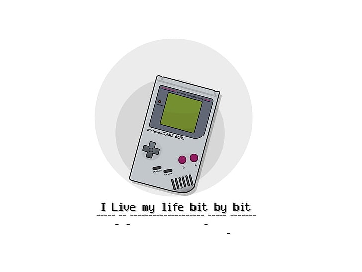 szara grafika wektorowa na konsolę podręczną Nintendo Game Boy, GameBoy, minimalizm, gry wideo, Tapety HD