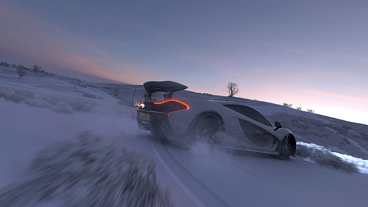 Forza, Forza Horizon 4, bil, snö, racing, drift, videospel, skärmdump, HD tapet