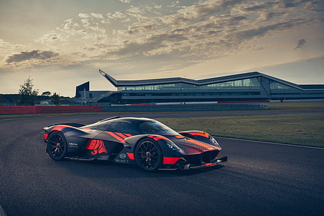 Aston Martin, трасса, гиперкар, валькирия, Red Bull Racing, HD обои HD wallpaper