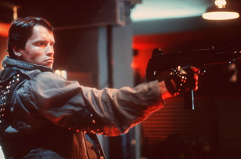 อาร์โนลด์ชวาร์เซเน็กเกอร์ชายเครื่องจักรนักแสดงอาร์โนลด์ชวาร์เซเน็กเกอร์หนุ่ม Terminator โปรดิวเซอร์ผู้กำกับ, วอลล์เปเปอร์ HD HD wallpaper
