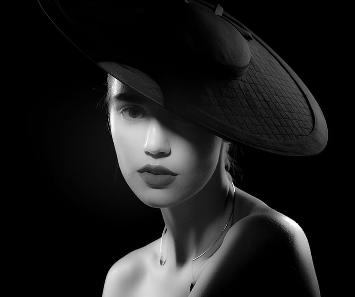scale gray photography of woman wearing black hat, Lindsay Adler, scale, gray, photography, woman, black hat, blackandwhite, portrait, monochrome, noir, soft, mystery, fashion, women, hat, beauty, human Face, elegance, sensuality, beautiful, glamour, black Color, fashion Model, females, people, young Adult, adult, caucasian Ethnicity, one Person, HD wallpaper