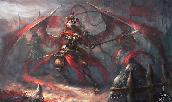 لوحة الرجل العنكبوت الأحمر والأسود ، فن الخيال، خلفية HD