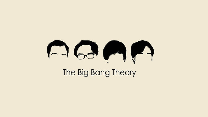 Il logo della teoria del Big Bang, la teoria del big Bang, attori, Leonard, Raj, Howard, Sheldon, Sfondo HD