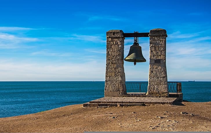 horizon, Crimea, bell, The black sea, HD wallpaper