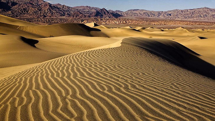 вълни, национален парк, национален парк долина на смъртта, лоши земи, образуване, пеещ пясък, пейзаж, геология, модел, кладенци на пещта, дюна, пясък, пустиня, САЩ, долина на смъртта, дюни, пустиня, HD тапет