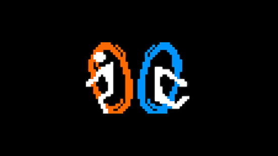 пиксель арт, пиксели, Portal 2, HD обои HD wallpaper