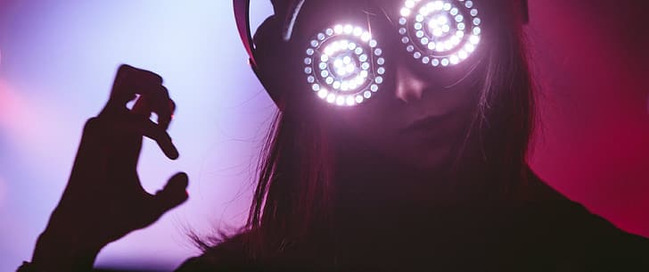 Rezz, EDM, dubstep, music, glasses, lights, goggles, HD wallpaper