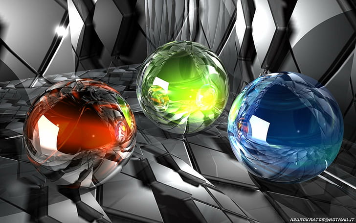 Prison Ball, reflection, metal, ball, abstract, color, glass, 3d and abstract, HD wallpaper