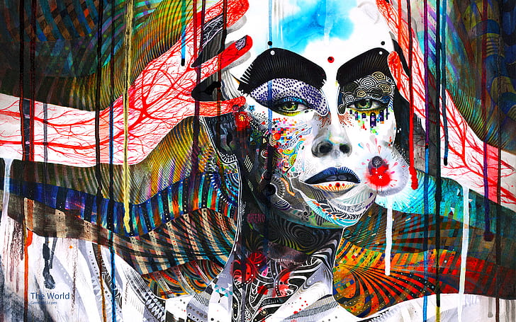 Wajah Abstrak HD, abstrak, digital / karya seni, wajah, Wallpaper HD