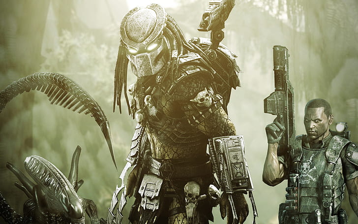 Aliens vs Predator Spel, spel, rovdjur, utomjordingar, HD tapet