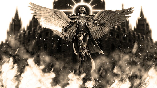 Adepta Sororitas, Sisters of Battle, Warhammer 40, 000, angel, 40k, Wallpaper HD HD wallpaper