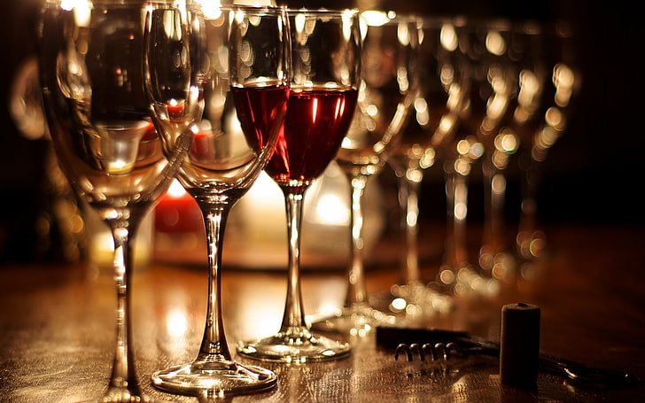 segelas anggur, anggur, minuman, alkohol, Wallpaper HD