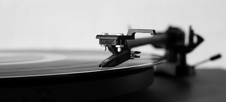 analogue, blur, classic, close up, mono, monocrome, music, needle, phonograph record, record player, reflection, sound, still life, studio, technology, turntable, vintage, vinyl, HD wallpaper
